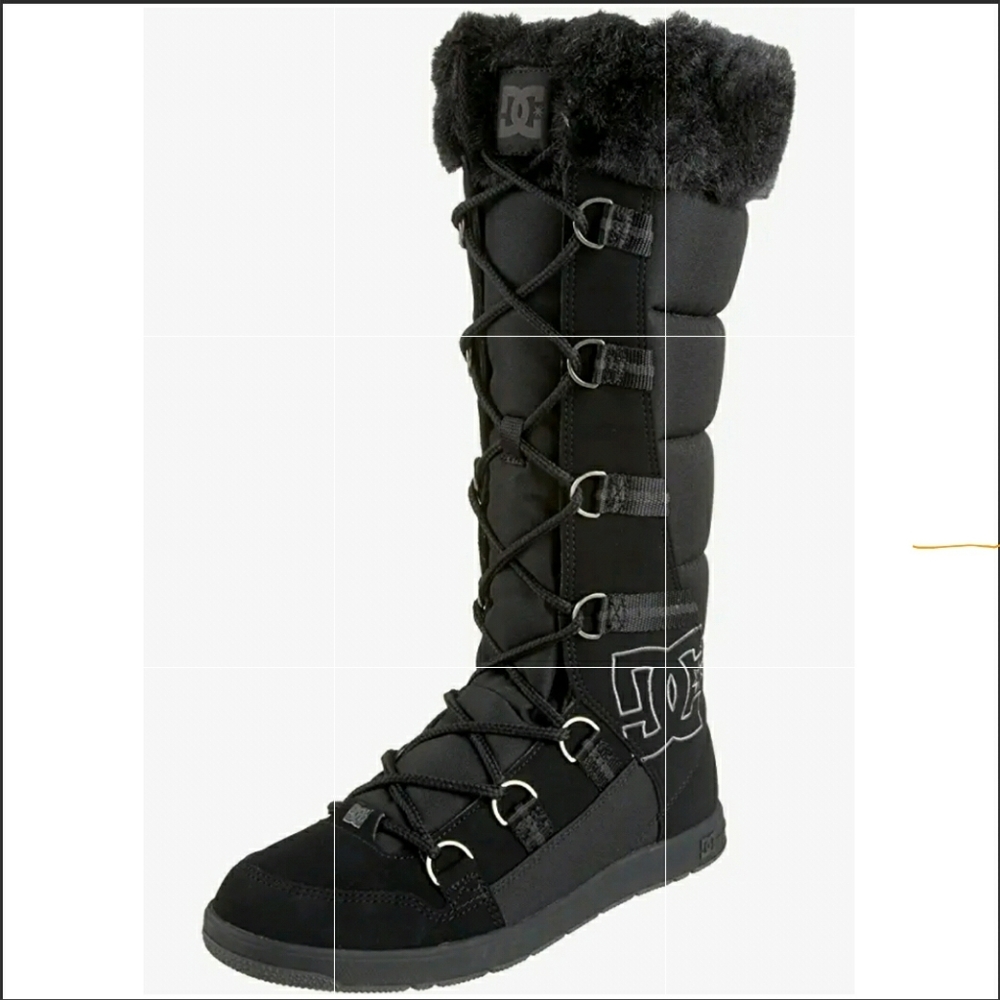 DC Women's Chalet Slim Cup Sole Boot,Black 8.5